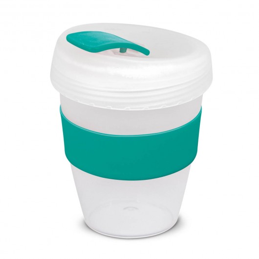 White Teal Frosted Forrest Eco Cups